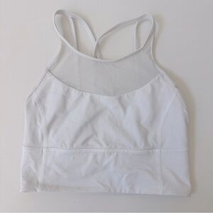 Lululemon White Long Sports Bra Size 4